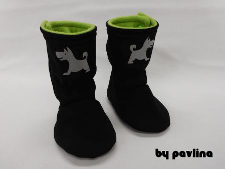 Softshellové válenky / capáčky - Pejsek se zelenou