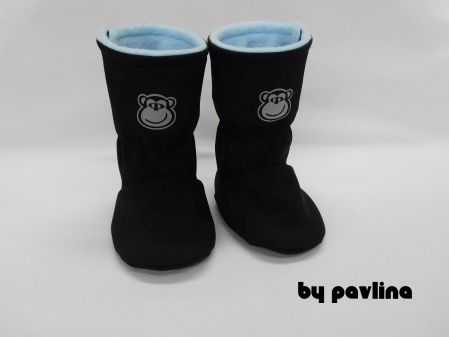 Softshellové válenky / capáčky - Opička se sv. modrou