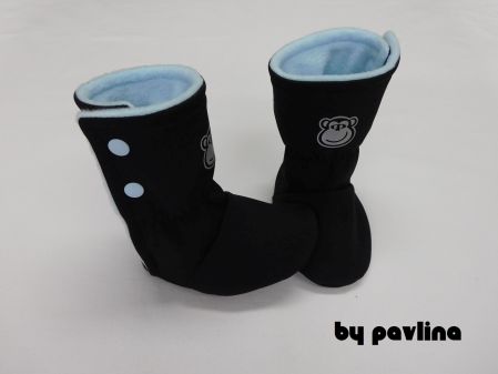 Softshellové válenky / capáčky - Opička se sv. modrou