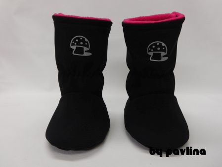 Softshellové válenky - Houbička se sytě růžovou