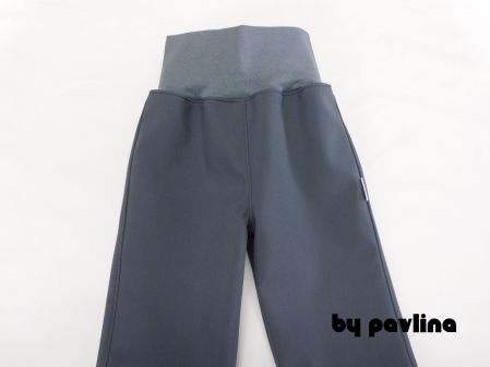 Dětské softshellové kalhoty - Šedé