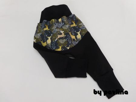 Dětské softshellové kalhoty / turky - Jelínci s černou