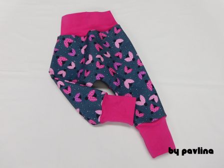 Dívčí zimní softshellové kalhoty/turky - Beruškové