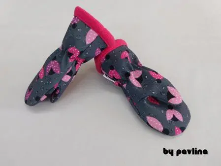 Dívčí softshellové rukavice - Beruškové