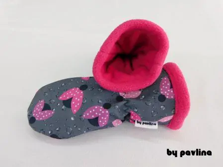 Dívčí softshellové rukavice - Beruškové