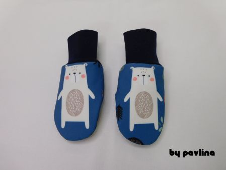 Dětské softshellové rukavice 2- Forest šedomodrý