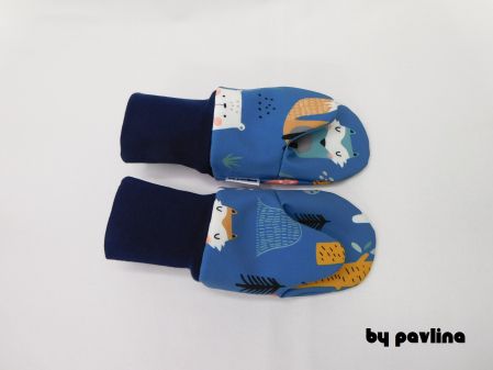 Dětské softshellové rukavice 2- Forest šedomodrý