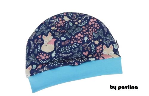 Dívčí čepka s lemem - Lištičky