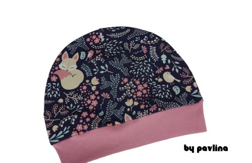 Dívčí čepka s lemem - Lištičky 2