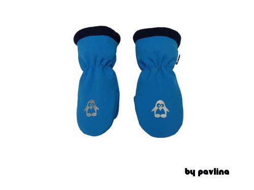 Dětské softshellové rukavice - Tučňáček