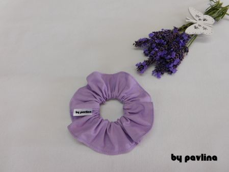 Gumička do vlasů / scrunchies - Lila