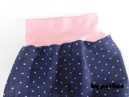 Dívčí sukýnka - Srdíčka na jeans 2