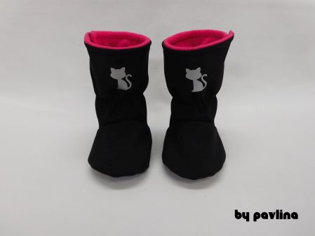Softshellové válenky - Kočička se sytě růžovou