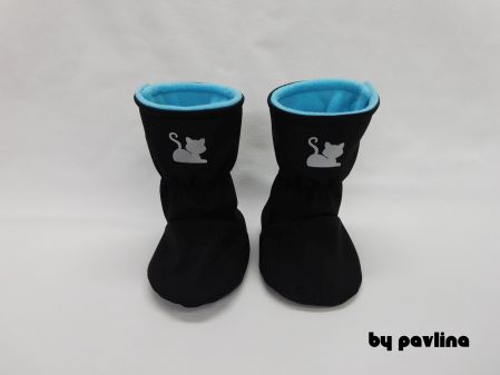 Softshellové válenky - Kočička se sv. tyrkysem