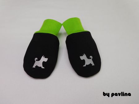 Dětské kojenecké softshellové rukavice - Pejsek