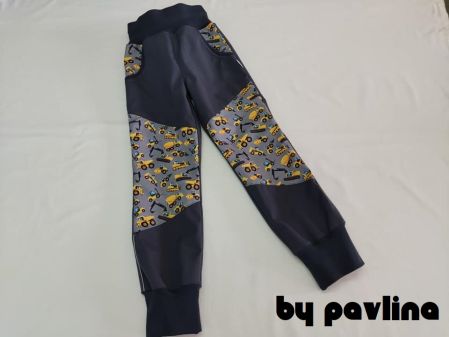 Jarní - podzimní rostoucí softshellové kalhoty - Šedé + Bagry