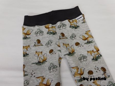 Dětské teploučké tepláčky - Lišky a ježci