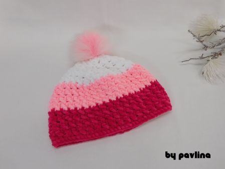 Dívčí kulíšek s bambulí - TM.R.+R.+B vel. 50