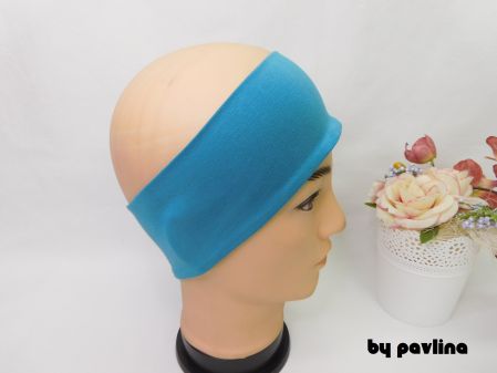 Unisex čelenka - rovná - Sv. petrolej