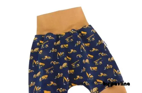 Chlapecké kraťásky/turky - St. stroje na tm. modré