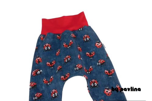 Dívčí tepláčky / turky - Červené berušky