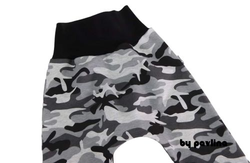 Dětské tepláčky / turky - Maskáč šedý