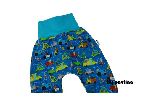 Chlapecké tepláčky / turky - Zvířátka v autíčku