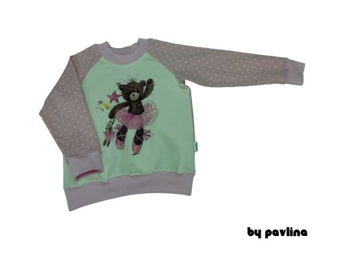 Dívčí mikina - Medvědí baletka vel. 116