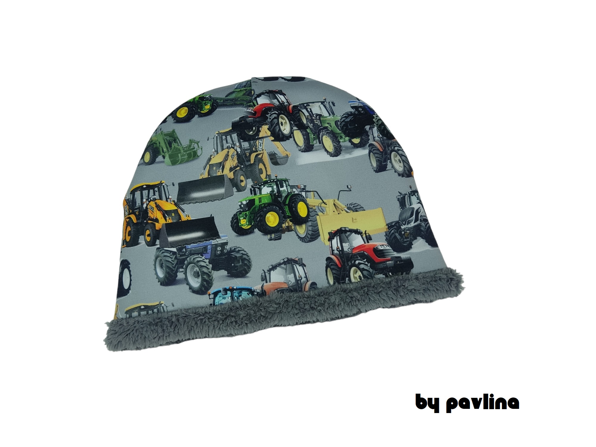 Chlapecká zimní klasická čepice - Traktory