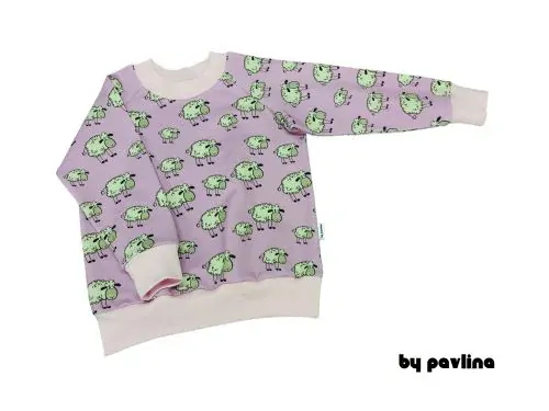 Dívčí mikina - Ovečky na růžové