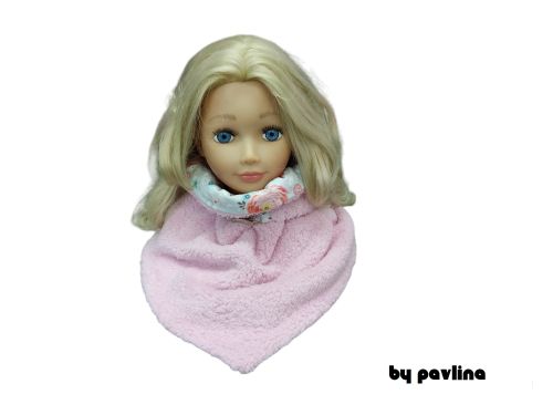 Dívčí zimní šátkošála - Ptáčci na šedé 2