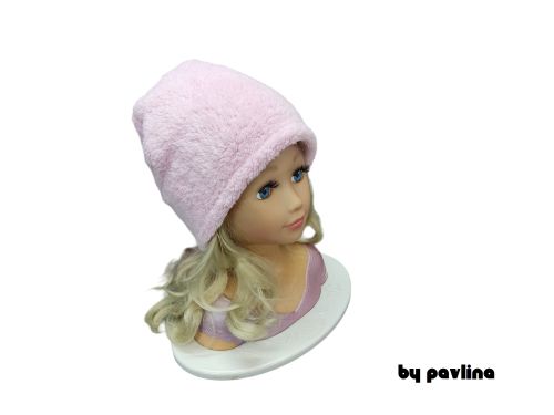 Dívčí zimní oboustranná klasická čepice - Ptáčci na šedé 2