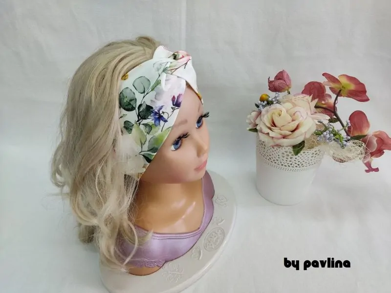 Dívčí / dámká čelenka - Jablňové květy