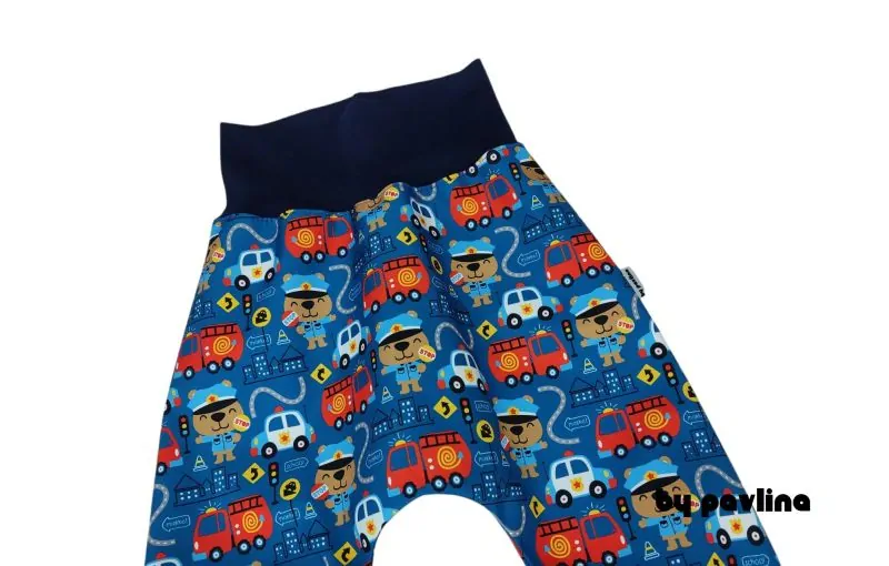 Dětské jarní - podzimní softshellové kalhoty/turky - Hasiči a policie