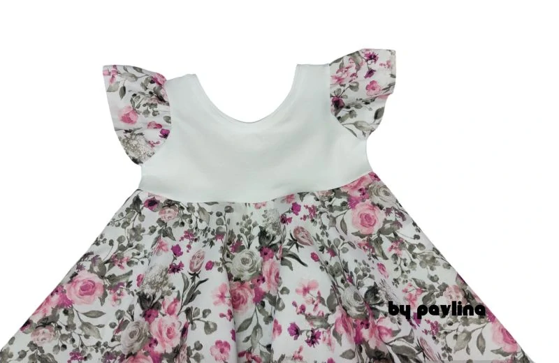 Dívčí letní šaty - Kytice růží