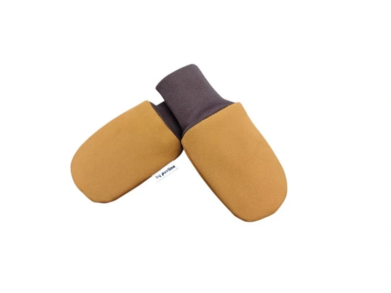 Kojenecké softshellové rukavice - Karamelové