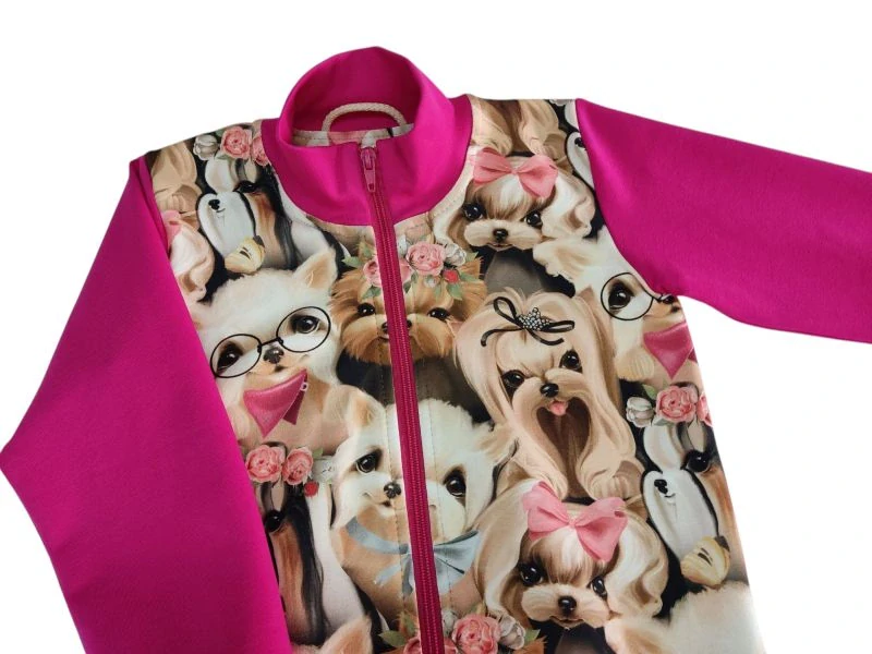 Dívčí mikina na zip - Pejsánci vel. 122