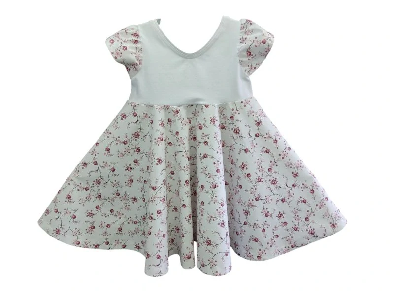 Dívčí letní šaty - Drobné převislé růžičky