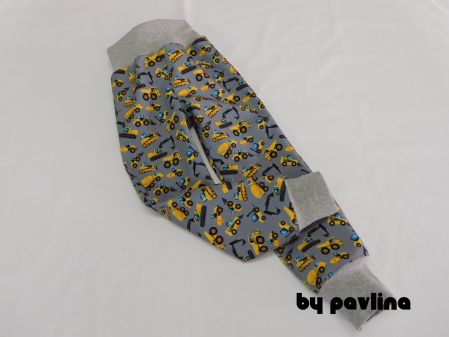 Chlapecké zimní rostoucí softshellové kalhoty - Bagry 