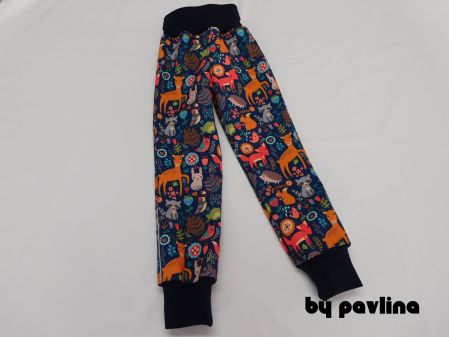 Dětské zimní rostoucí softshellové kalhoty - Zvířátka 3
