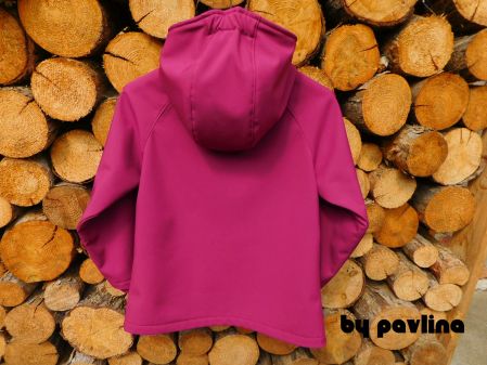 Dívčí softshellová bunda - Ostružinová
