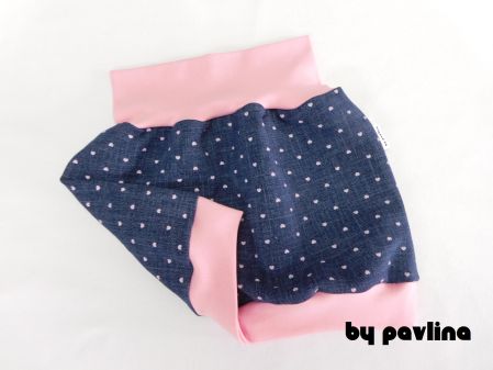 Dívčí sukýnka - Srdíčka na jeans 2