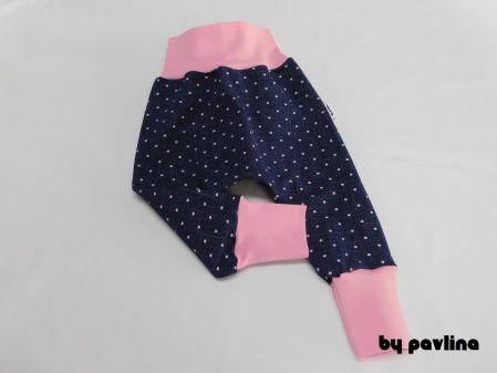 Dívčí tepláčky / turky - Srdíčka na jeans 2