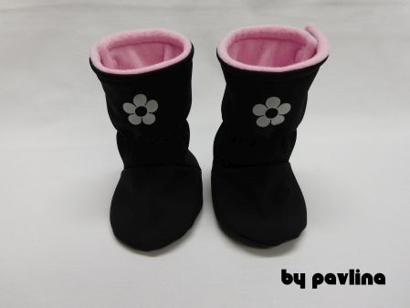 Softshellové válenky - Kytička se sv. růžovou