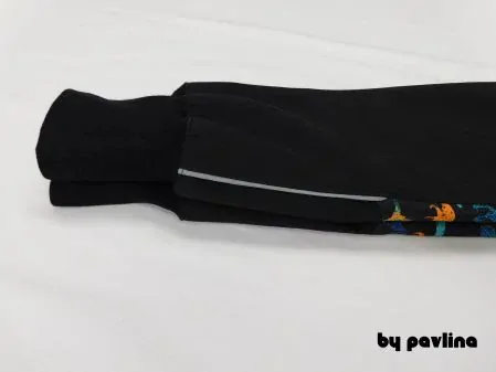 Jarní - podzimní rostoucí softshellové kalhoty - Černé + Dino