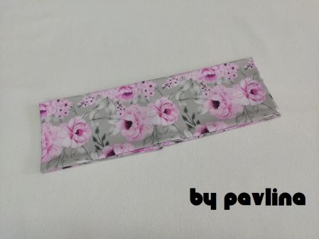 Dívčí / dámská funkční čelenka - Růžičky