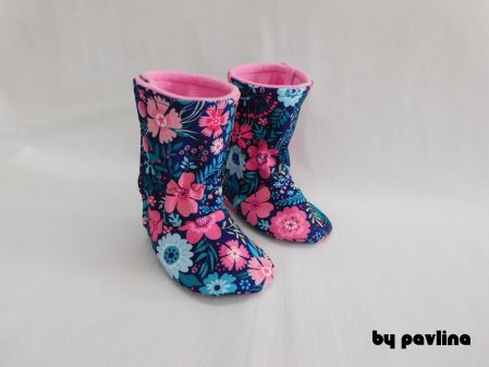 Softshellové válenky / capáčky - Modré sedmikrásky