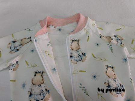 Dívčí propínací mikina - Hrošíci