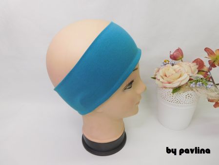 Unisex čelenka - rovná - Sv. petrolej