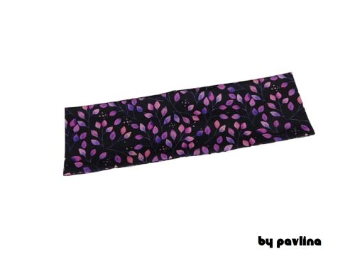 Dívčí / dámská funkční čelenka - Akvarelové lístky